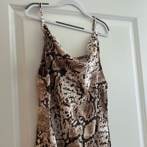 Sheer zip back snakeskin dress
